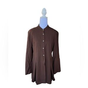 J Jill Women’s Brown Cardigan Size 8P Long Sleeve Button Front
